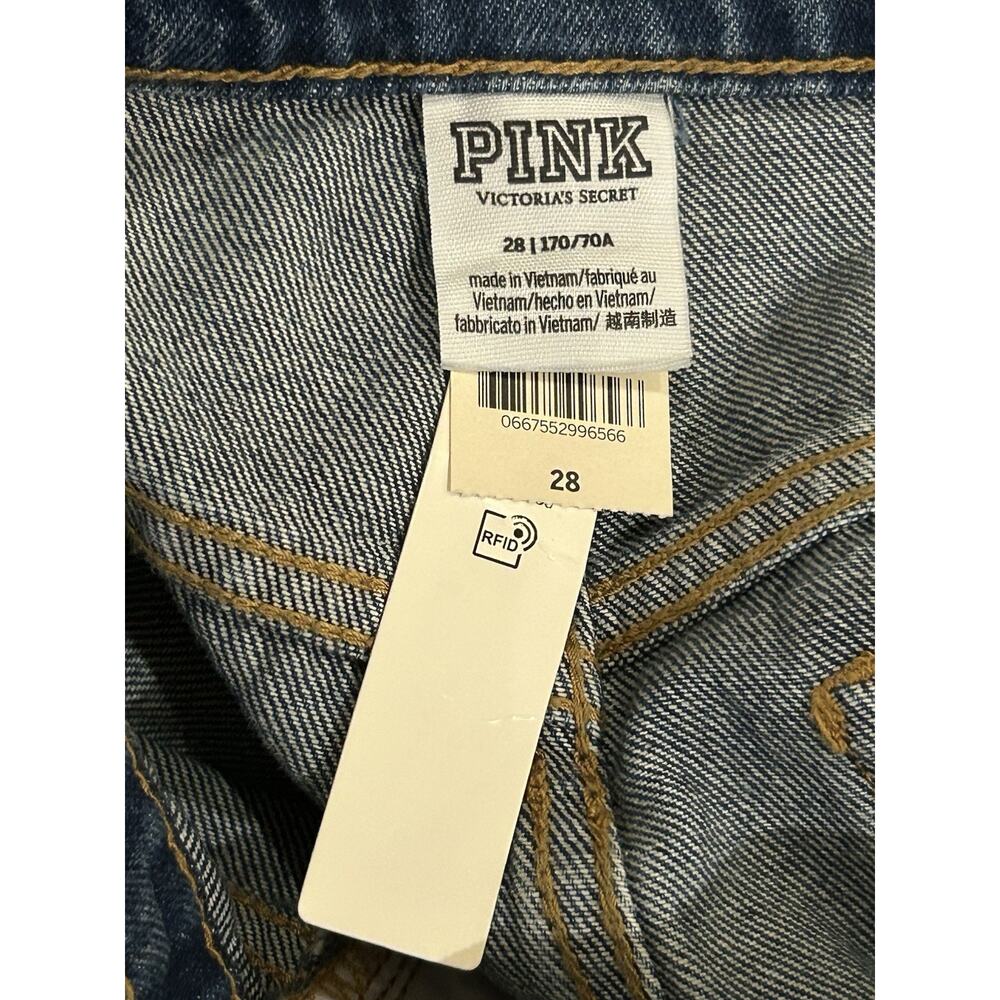 NWT Pink Victoria's Secret High Waisted Cut-Off Denim Shorts size 28 - Picture 5 of 7